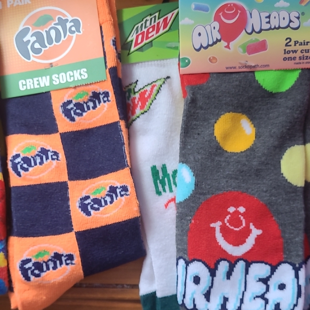 COPY - Crew Socks - Orange and Blue